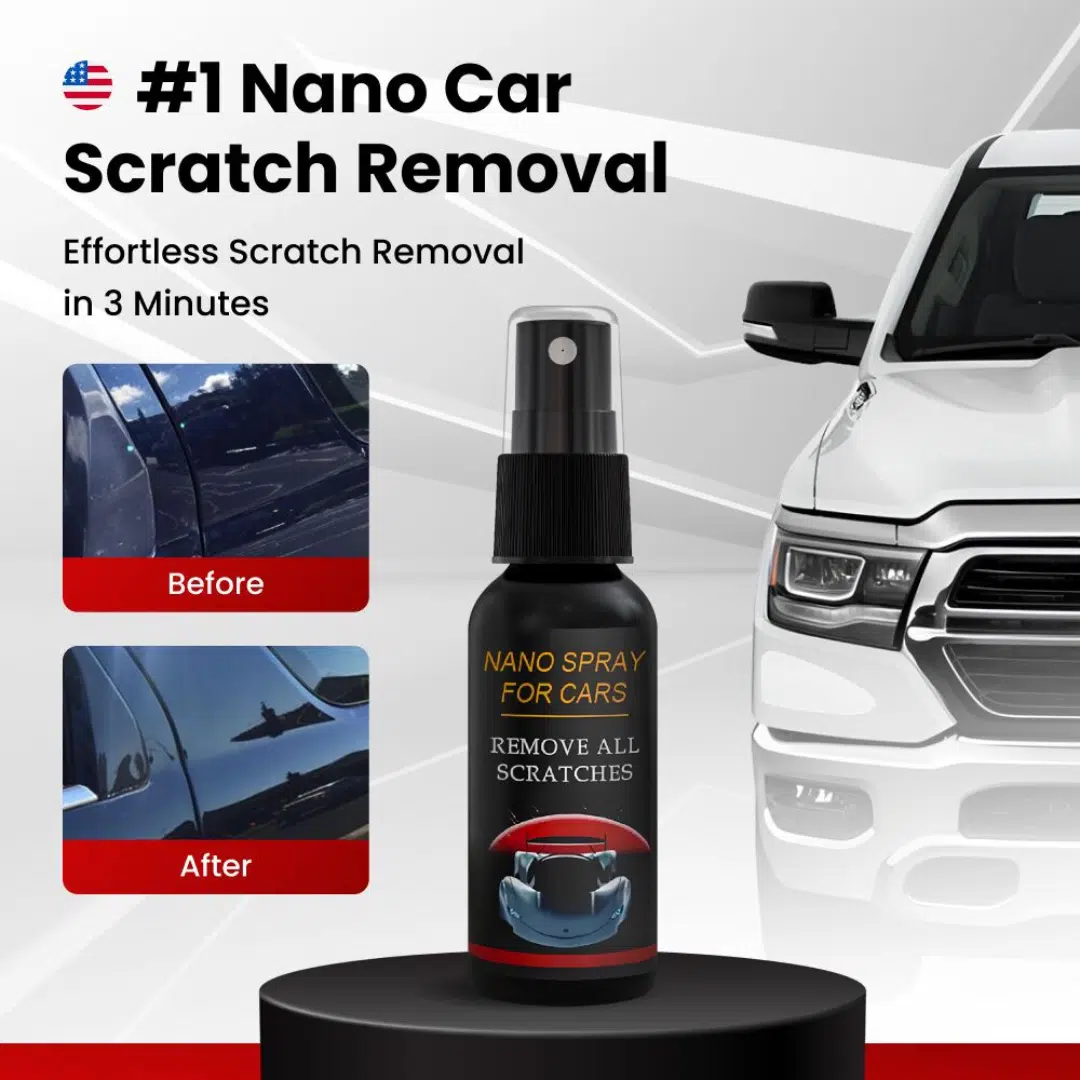 NuraFix Nano Car Scratch Removal Spray before after comparison on car paint